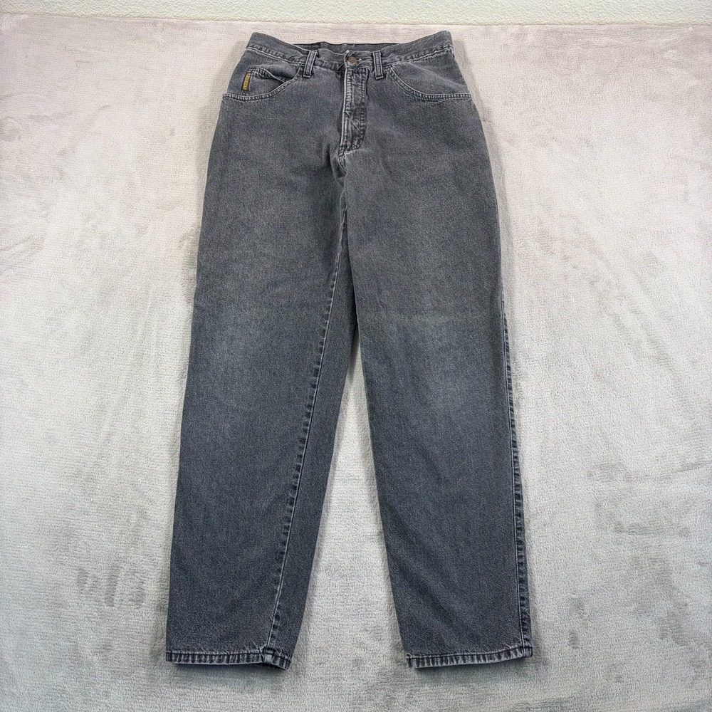 Vintage 80s 90s Armani Jeans Denim Jeans 29x32. Charcoal Relaxed Tapered Italy